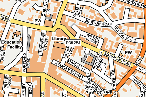 PO5 2EJ map - OS OpenMap – Local (Ordnance Survey) PO5 2EJ map - OS OpenMap – Local (Ordnance Survey)