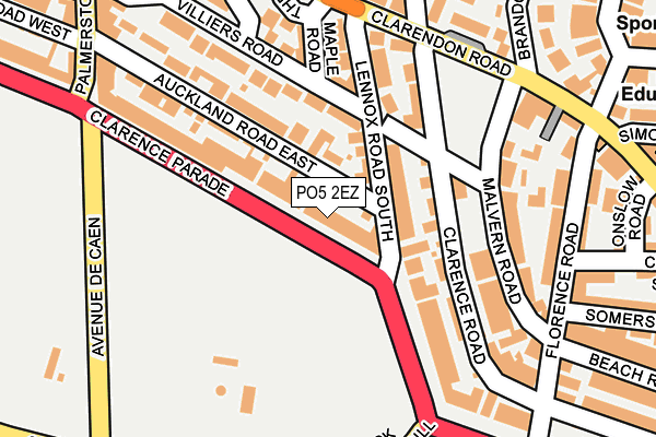 PO5 2EZ map - OS OpenMap – Local (Ordnance Survey) PO5 2EZ map - OS OpenMap – Local (Ordnance Survey)
