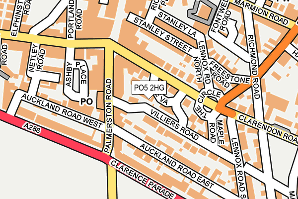 PO5 2HG map - OS OpenMap – Local (Ordnance Survey) PO5 2HG map - OS OpenMap – Local (Ordnance Survey)