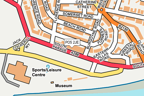 PO5 2JE map - OS OpenMap – Local (Ordnance Survey)