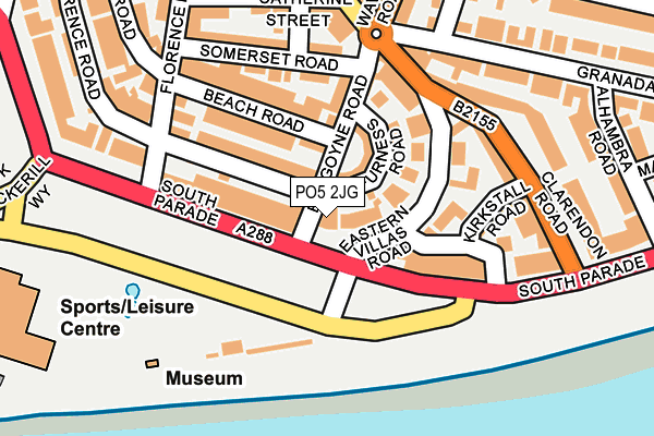 PO5 2JG map - OS OpenMap – Local (Ordnance Survey) PO5 2JG map - OS OpenMap – Local (Ordnance Survey)