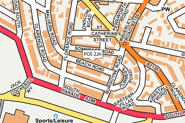 PO5 2JH map - OS OpenMap – Local (Ordnance Survey) PO5 2JH map - OS OpenMap – Local (Ordnance Survey)