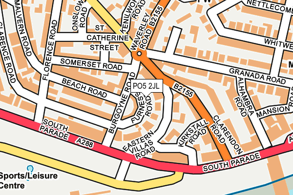 PO5 2JL map - OS OpenMap – Local (Ordnance Survey) PO5 2JL map - OS OpenMap – Local (Ordnance Survey)