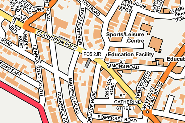 PO5 2JR map - OS OpenMap – Local (Ordnance Survey) PO5 2JR map - OS OpenMap – Local (Ordnance Survey)
