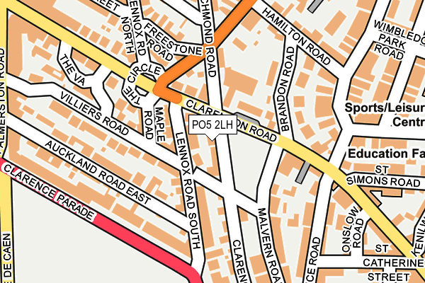 PO5 2LH map - OS OpenMap – Local (Ordnance Survey) PO5 2LH map - OS OpenMap – Local (Ordnance Survey)