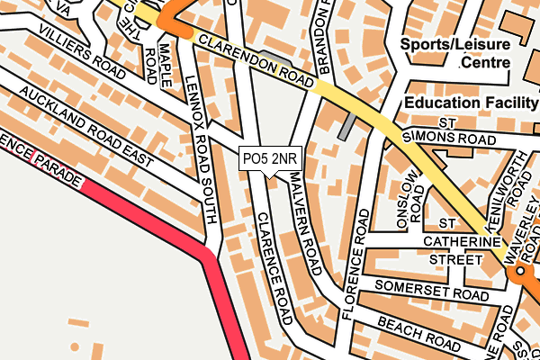 PO5 2NR map - OS OpenMap – Local (Ordnance Survey) PO5 2NR map - OS OpenMap – Local (Ordnance Survey)