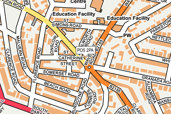 PO5 2PA map - OS OpenMap – Local (Ordnance Survey) PO5 2PA map - OS OpenMap – Local (Ordnance Survey)