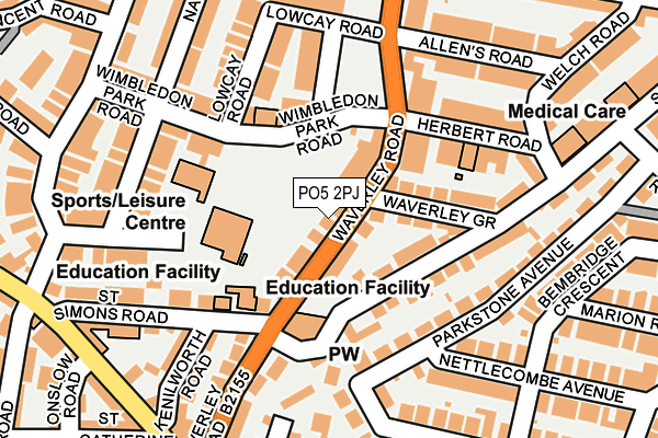 PO5 2PJ map - OS OpenMap – Local (Ordnance Survey) PO5 2PJ map - OS OpenMap – Local (Ordnance Survey)