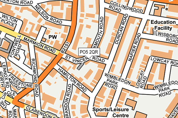 PO5 2QR map - OS OpenMap – Local (Ordnance Survey) PO5 2QR map - OS OpenMap – Local (Ordnance Survey)