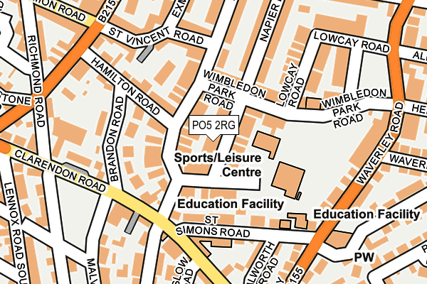 PO5 2RG map - OS OpenMap – Local (Ordnance Survey) PO5 2RG map - OS OpenMap – Local (Ordnance Survey)
