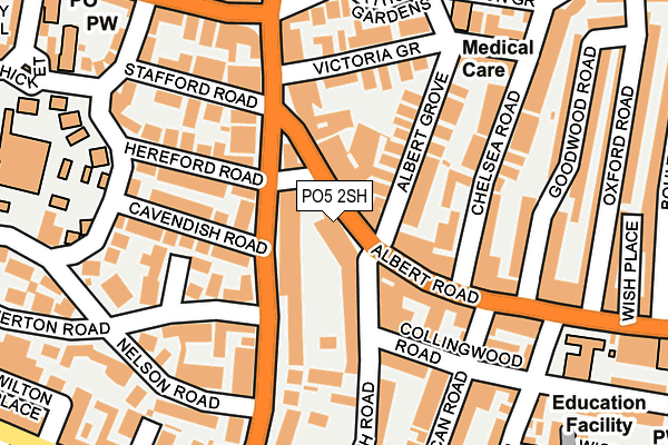 PO5 2SH map - OS OpenMap – Local (Ordnance Survey) PO5 2SH map - OS OpenMap – Local (Ordnance Survey)