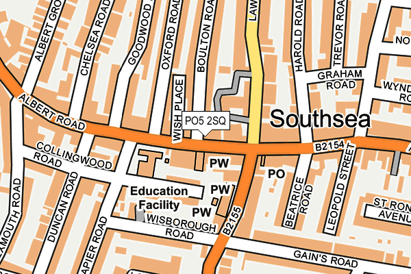 PO5 2SQ map - OS OpenMap – Local (Ordnance Survey) PO5 2SQ map - OS OpenMap – Local (Ordnance Survey)