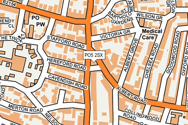 PO5 2SX map - OS OpenMap – Local (Ordnance Survey) PO5 2SX map - OS OpenMap – Local (Ordnance Survey)