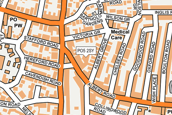 PO5 2SY map - OS OpenMap – Local (Ordnance Survey) PO5 2SY map - OS OpenMap – Local (Ordnance Survey)