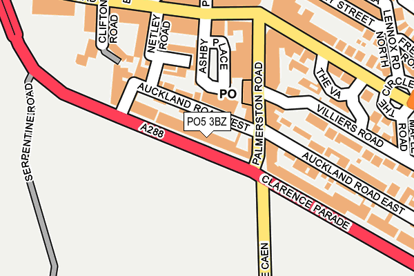 PO5 3BZ map - OS OpenMap – Local (Ordnance Survey) PO5 3BZ map - OS OpenMap – Local (Ordnance Survey)