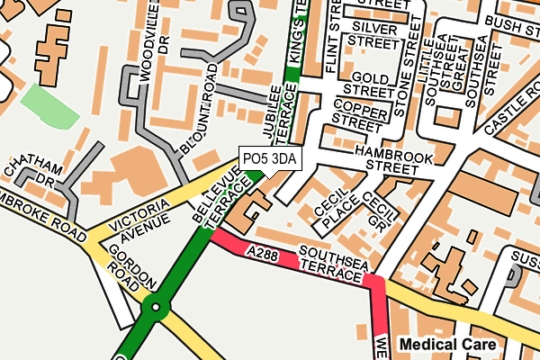 PO5 3DA map - OS OpenMap – Local (Ordnance Survey) PO5 3DA map - OS OpenMap – Local (Ordnance Survey)