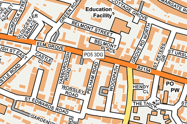 PO5 3DG map - OS OpenMap – Local (Ordnance Survey) PO5 3DG map - OS OpenMap – Local (Ordnance Survey)