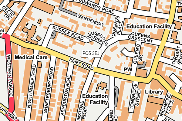 PO5 3EJ map - OS OpenMap – Local (Ordnance Survey) PO5 3EJ map - OS OpenMap – Local (Ordnance Survey)