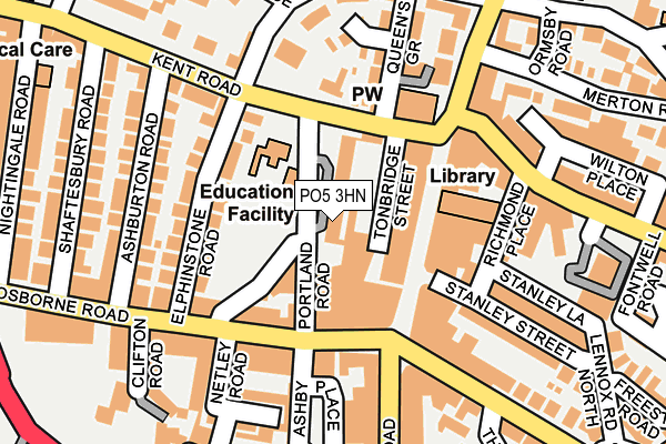 PO5 3HN map - OS OpenMap – Local (Ordnance Survey) PO5 3HN map - OS OpenMap – Local (Ordnance Survey)