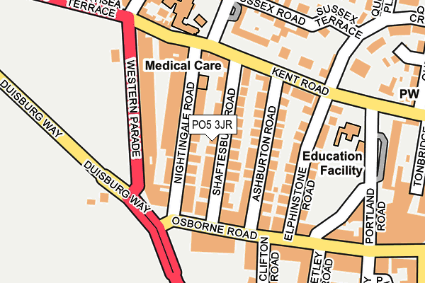 PO5 3JR map - OS OpenMap – Local (Ordnance Survey) PO5 3JR map - OS OpenMap – Local (Ordnance Survey)