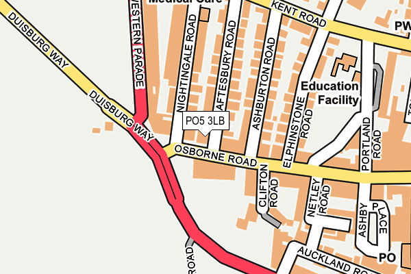 PO5 3LB map - OS OpenMap – Local (Ordnance Survey)