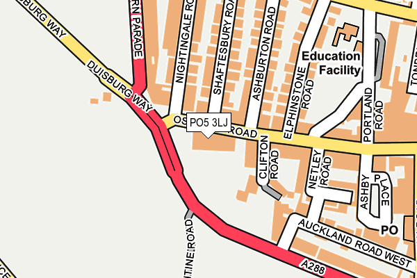 PO5 3LJ map - OS OpenMap – Local (Ordnance Survey) PO5 3LJ map - OS OpenMap – Local (Ordnance Survey)