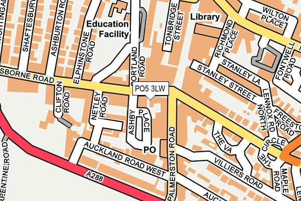 PO5 3LW map - OS OpenMap – Local (Ordnance Survey) PO5 3LW map - OS OpenMap – Local (Ordnance Survey)