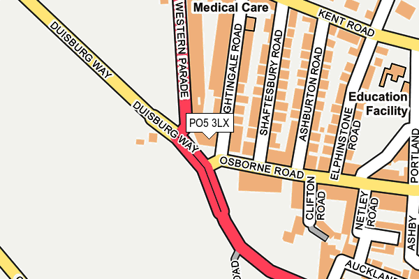 PO5 3LX map - OS OpenMap – Local (Ordnance Survey) PO5 3LX map - OS OpenMap – Local (Ordnance Survey)