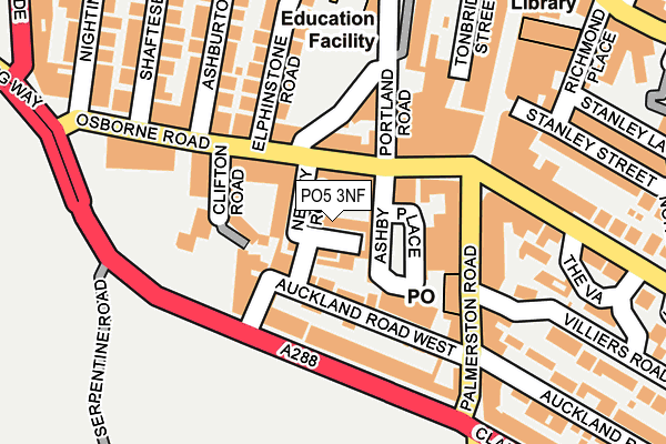 PO5 3NF map - OS OpenMap – Local (Ordnance Survey) PO5 3NF map - OS OpenMap – Local (Ordnance Survey)