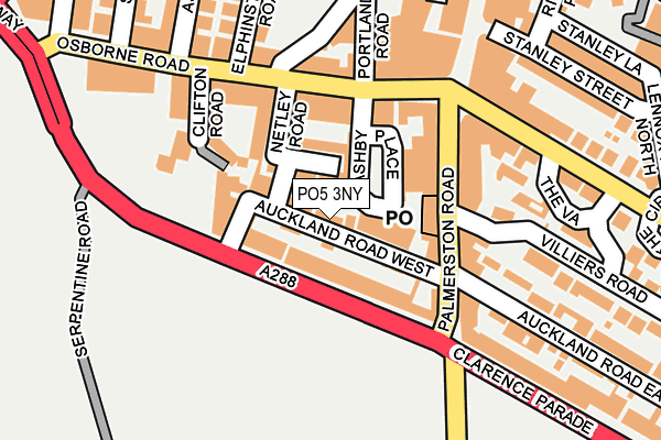 PO5 3NY map - OS OpenMap – Local (Ordnance Survey) PO5 3NY map - OS OpenMap – Local (Ordnance Survey)