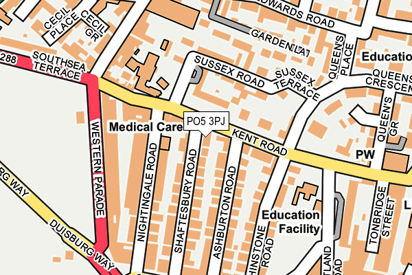 PO5 3PJ map - OS OpenMap – Local (Ordnance Survey) PO5 3PJ map - OS OpenMap – Local (Ordnance Survey)