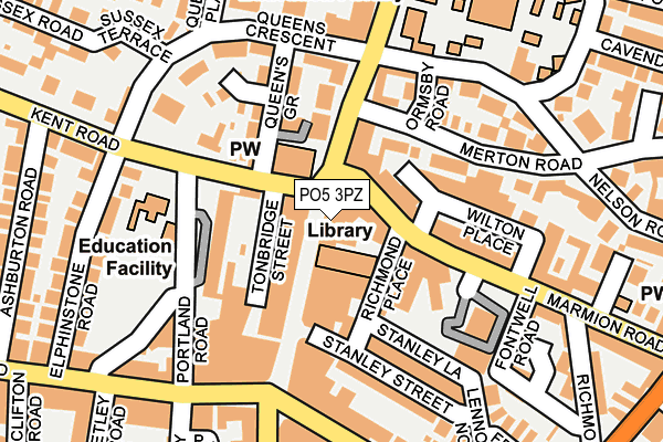 PO5 3PZ map - OS OpenMap – Local (Ordnance Survey) PO5 3PZ map - OS OpenMap – Local (Ordnance Survey)