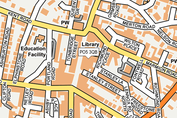 PO5 3QB map - OS OpenMap – Local (Ordnance Survey) PO5 3QB map - OS OpenMap – Local (Ordnance Survey)