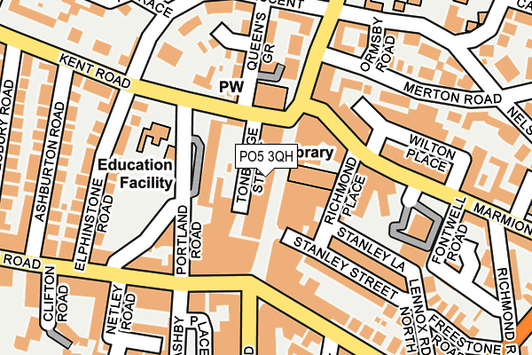 PO5 3QH map - OS OpenMap – Local (Ordnance Survey) PO5 3QH map - OS OpenMap – Local (Ordnance Survey)