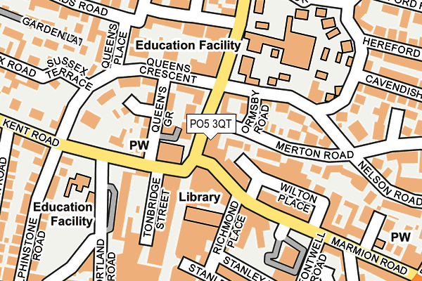PO5 3QT map - OS OpenMap – Local (Ordnance Survey) PO5 3QT map - OS OpenMap – Local (Ordnance Survey)