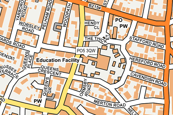 PO5 3QW map - OS OpenMap – Local (Ordnance Survey) PO5 3QW map - OS OpenMap – Local (Ordnance Survey)