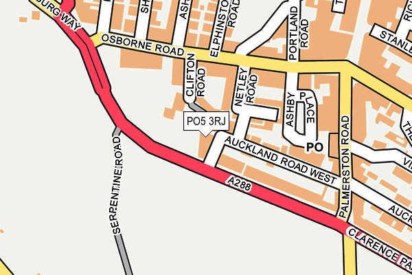 PO5 3RJ map - OS OpenMap – Local (Ordnance Survey) PO5 3RJ map - OS OpenMap – Local (Ordnance Survey)