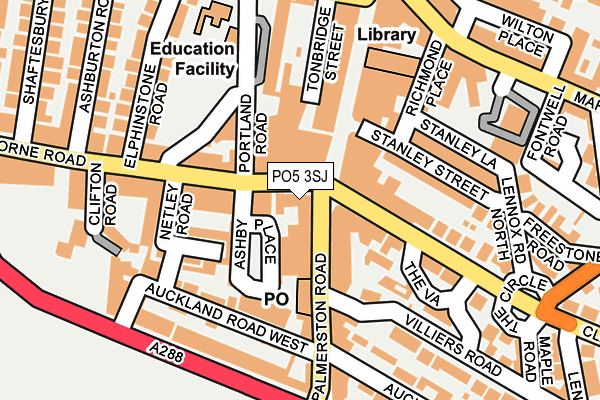 PO5 3SJ map - OS OpenMap – Local (Ordnance Survey) PO5 3SJ map - OS OpenMap – Local (Ordnance Survey)