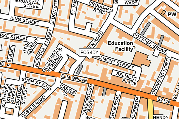 PO5 4DY map - OS OpenMap – Local (Ordnance Survey) PO5 4DY map - OS OpenMap – Local (Ordnance Survey)