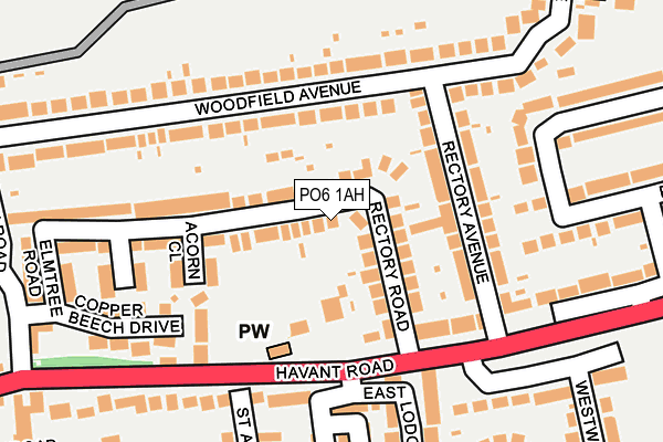PO6 1AH map - OS OpenMap – Local (Ordnance Survey) PO6 1AH map - OS OpenMap – Local (Ordnance Survey)