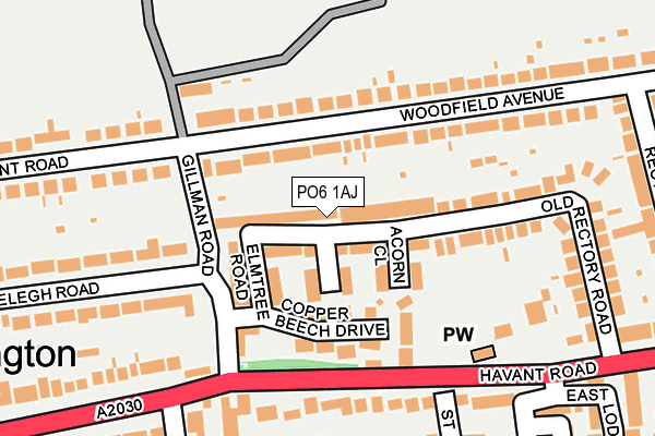 PO6 1AJ map - OS OpenMap – Local (Ordnance Survey) PO6 1AJ map - OS OpenMap – Local (Ordnance Survey)