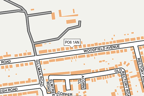PO6 1AN map - OS OpenMap – Local (Ordnance Survey) PO6 1AN map - OS OpenMap – Local (Ordnance Survey)
