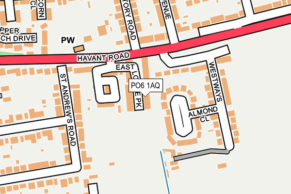 PO6 1AQ map - OS OpenMap – Local (Ordnance Survey) PO6 1AQ map - OS OpenMap – Local (Ordnance Survey)