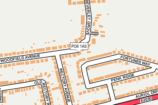 PO6 1AS map - OS OpenMap – Local (Ordnance Survey) PO6 1AS map - OS OpenMap – Local (Ordnance Survey)