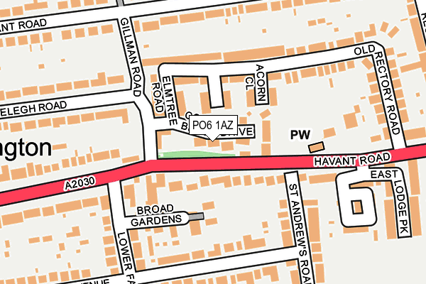 PO6 1AZ map - OS OpenMap – Local (Ordnance Survey) PO6 1AZ map - OS OpenMap – Local (Ordnance Survey)