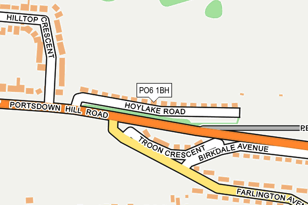 PO6 1BH map - OS OpenMap – Local (Ordnance Survey) PO6 1BH map - OS OpenMap – Local (Ordnance Survey)