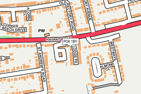 PO6 1BY map - OS OpenMap – Local (Ordnance Survey) PO6 1BY map - OS OpenMap – Local (Ordnance Survey)