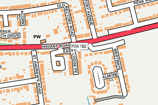 PO6 1BZ map - OS OpenMap – Local (Ordnance Survey) PO6 1BZ map - OS OpenMap – Local (Ordnance Survey)