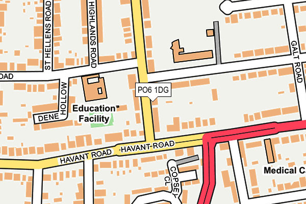 PO6 1DG map - OS OpenMap – Local (Ordnance Survey) PO6 1DG map - OS OpenMap – Local (Ordnance Survey)