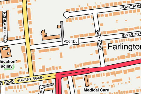 PO6 1DL map - OS OpenMap – Local (Ordnance Survey) PO6 1DL map - OS OpenMap – Local (Ordnance Survey)